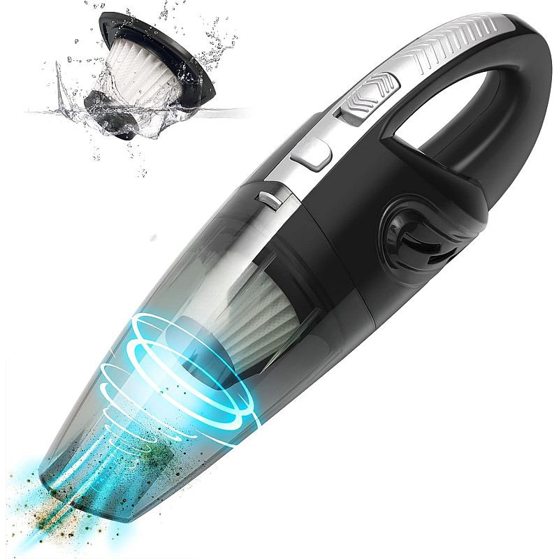Aspirator auto wireless portabil, 120W, filtru HEPA, reincarcabil USB, aspirare uscata si umeda, cu acumulator - imagine 14